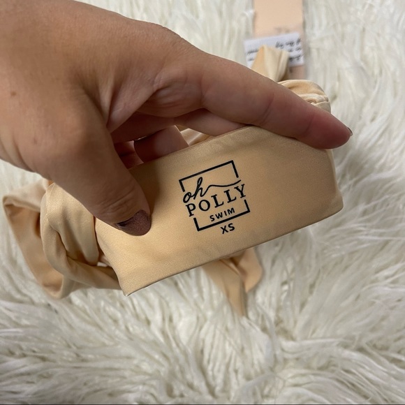 OH POLLY Sand Plunge Neck Bikini Top Size XS NWT - Picture 7 of 8